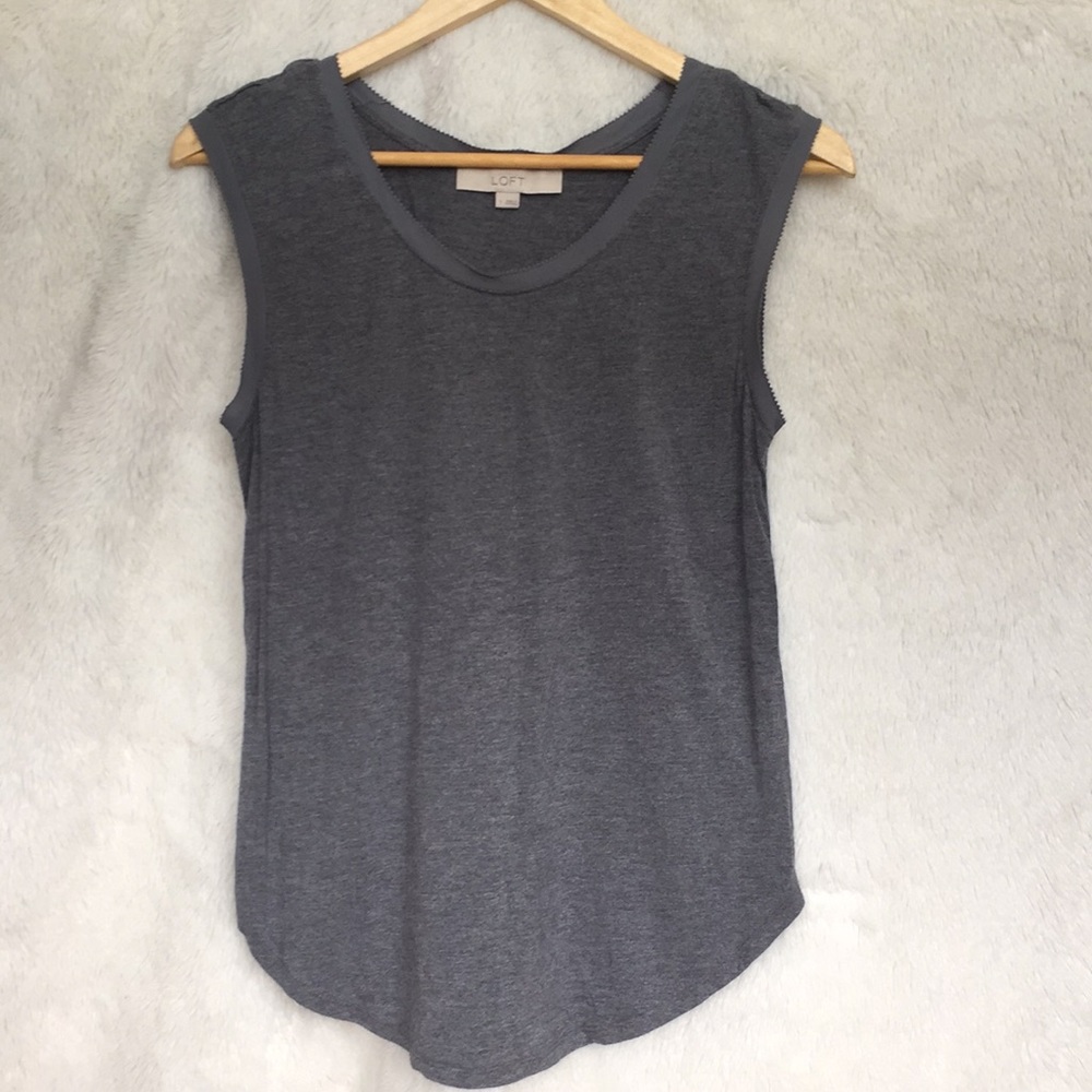 Ann Taylor Loft grey soft tank top